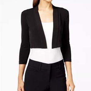 lvin Klein

Three-Quarter-Sleeve Bolero Cardigan